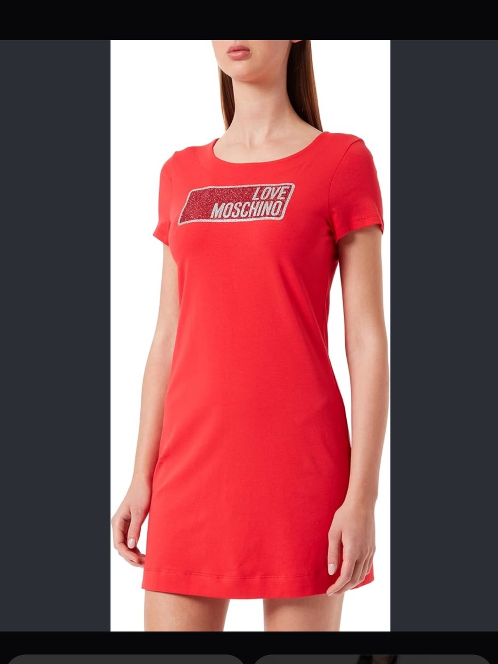 Love Moschino red T-shirt dress